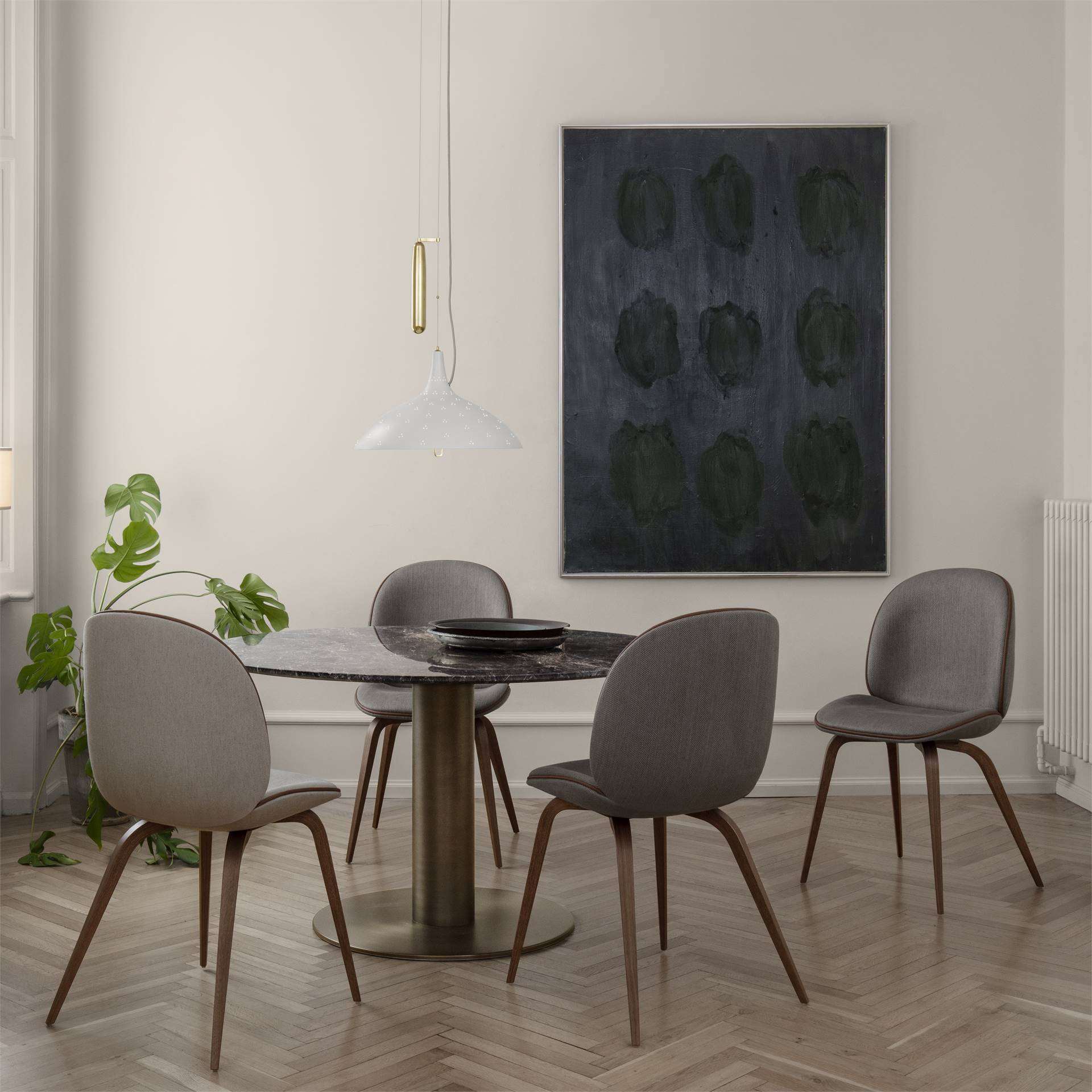 GUBI Beetle Dining Chair - Fully Upholstered Wood Base. kelli