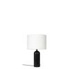 Gravity Table Lamp - Large - White shade - Black Marble