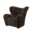 The Tired Man Lounge Chair - Sheepskin-espresso