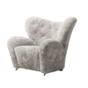 The Tired Man Lounge Chair - Sheepskin-green-tea