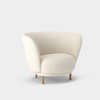 Dandy Lounge Chair Bute Storr -Eggshell/Natural Oak