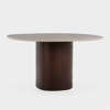 Ovata Dining Table Dark Brown Stained Base