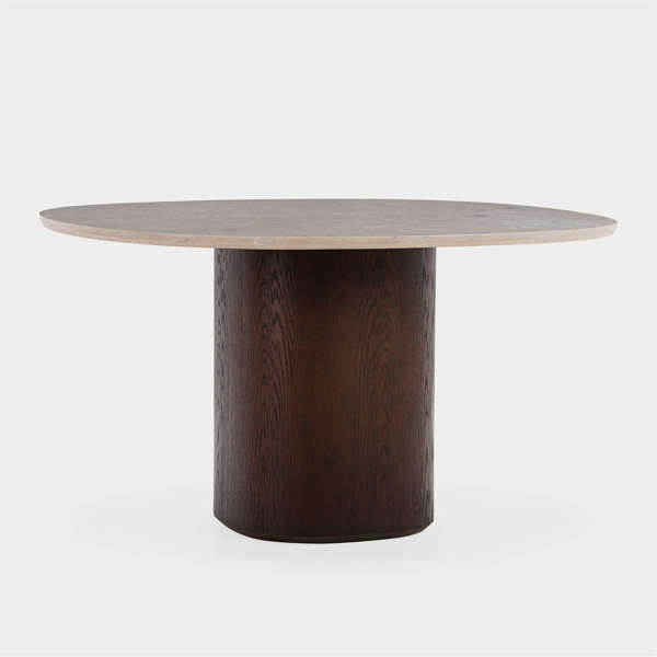 Ovata Dining Table Dark Brown Stained Base