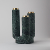 Splendido Candle Holder - Green Alpi Marble