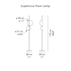 Diagram - Superluna Floor Lamp Black